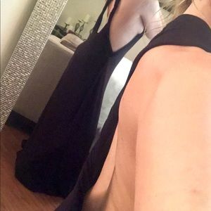 Black twist back maxi